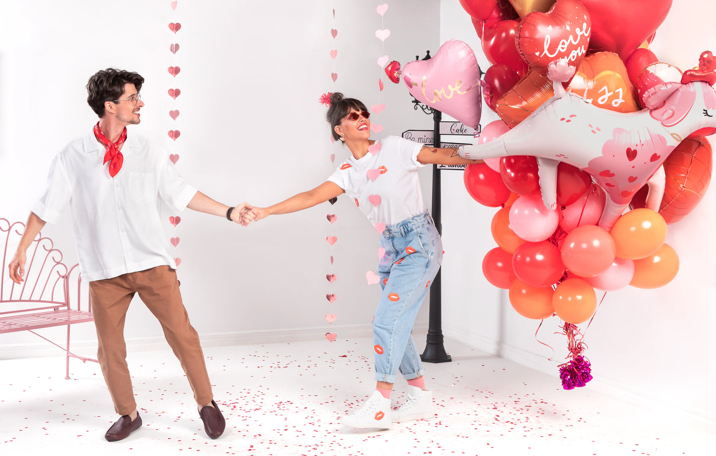 Sirds formas balons, 40 cm, sarkans