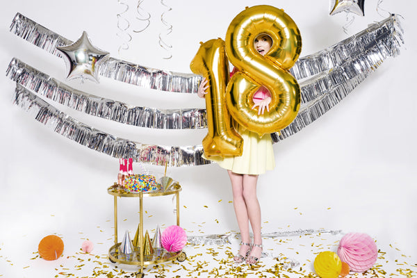 Folija balons cipars 1 zelta (86 cm)