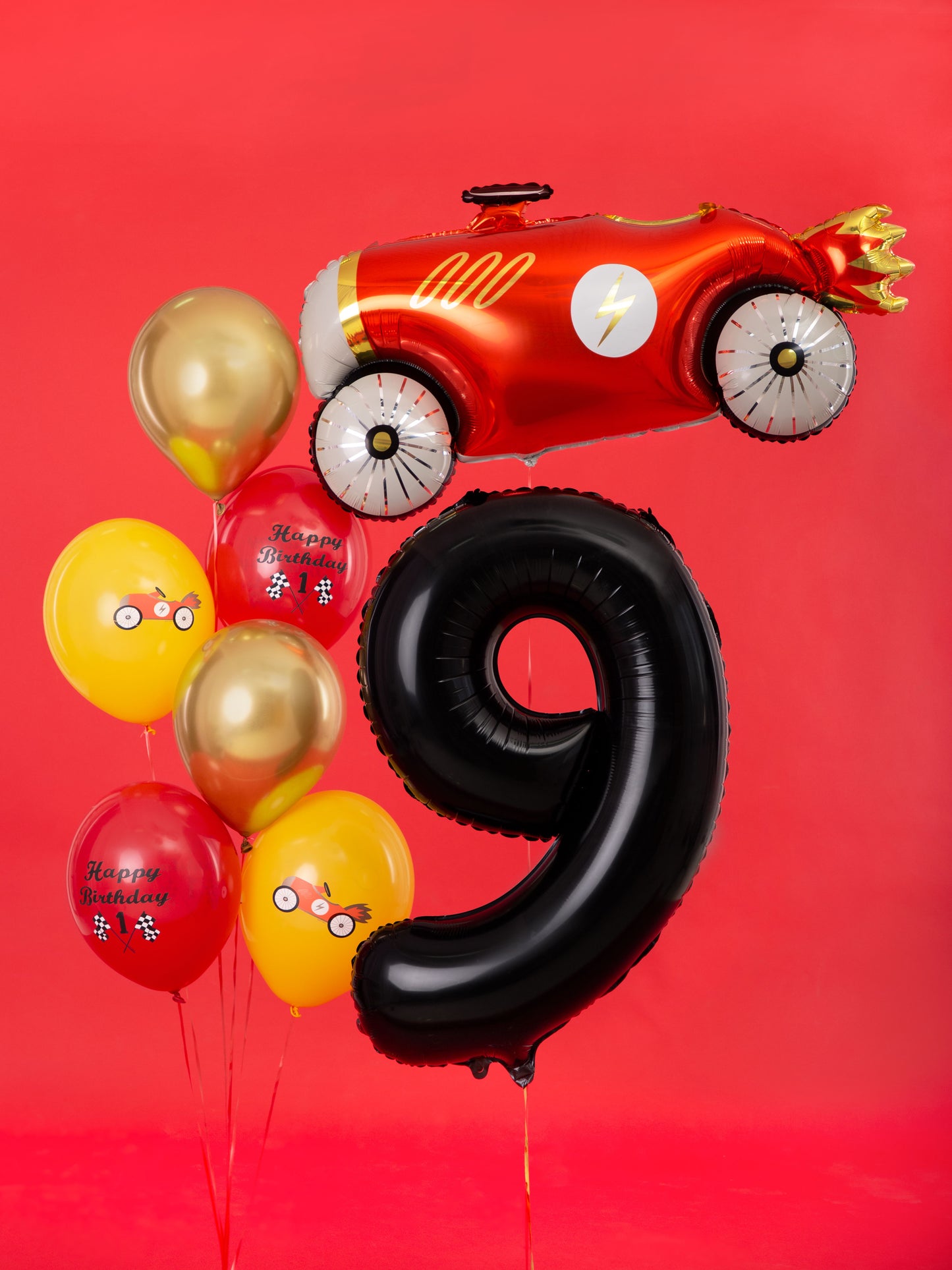 Folija balons ar ciparu “9” 86cm, melns
