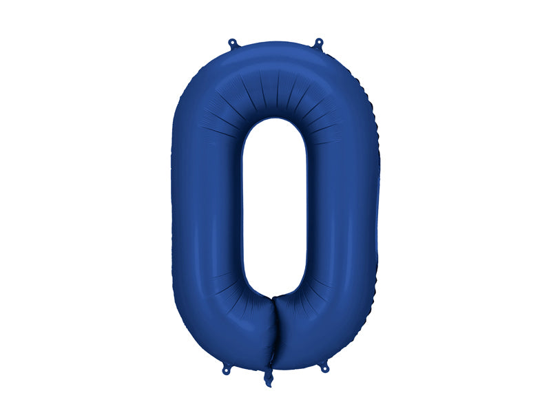 Folija balons cipars 0 tumši zils (86 cm)