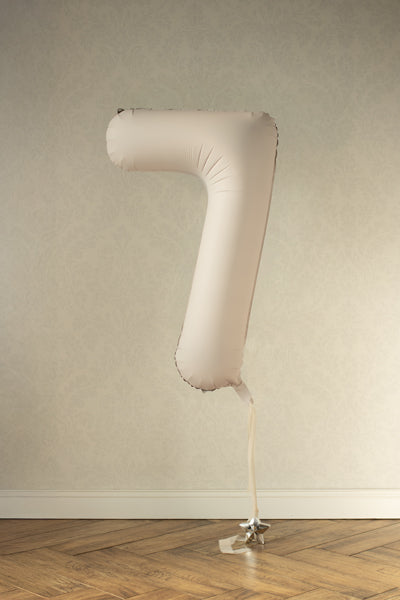 Folija balons cipars 7 gaiši pelēkbrūns (86 cm)