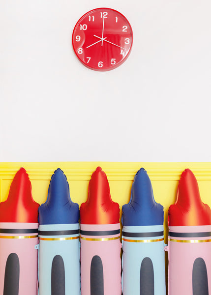 Folija balons Krītiņš sarkans (23 x 104 cm)