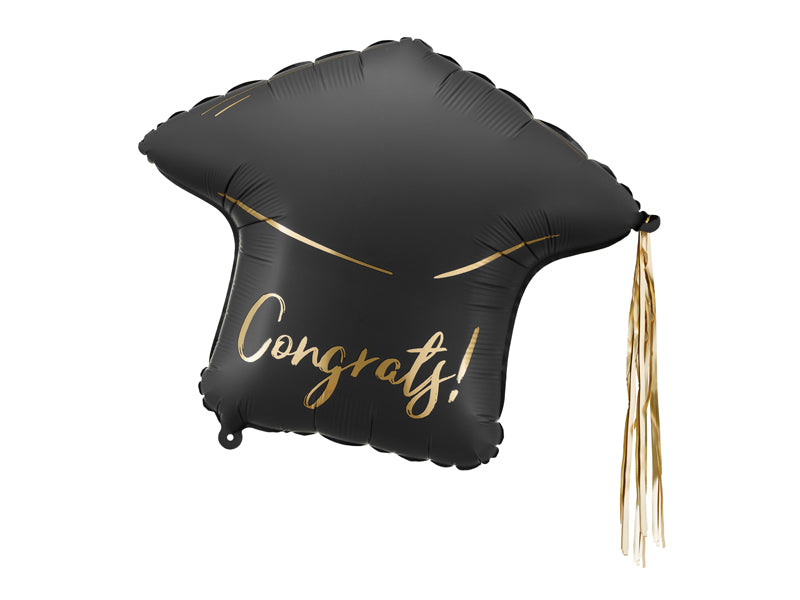 Absolvēšanas cepure “Congrats!” (53 x 44 cm) Piepūsts ar HĒLIJU (SAŅEMŠANA SALDŪ)