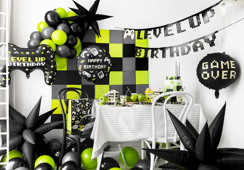 Folija balons “Happy Birthday Game Tablet”, 35 × 35 cm – geimeru ballītes dekorācija