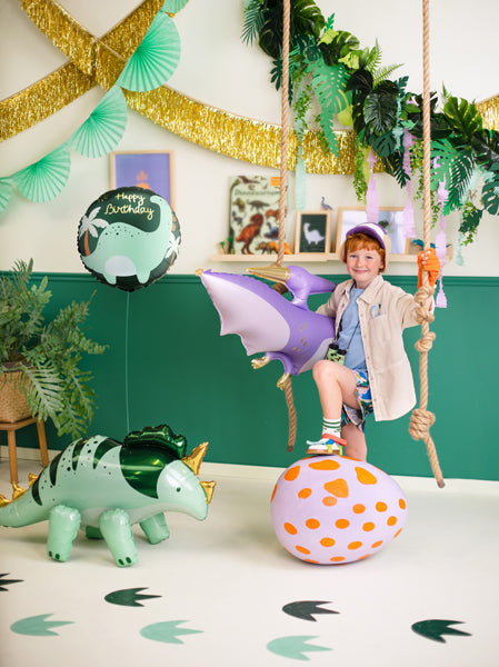Folija balons “Brontosaurus Happy Birthday”, 35 × 35 cm – dinozauru ballītei