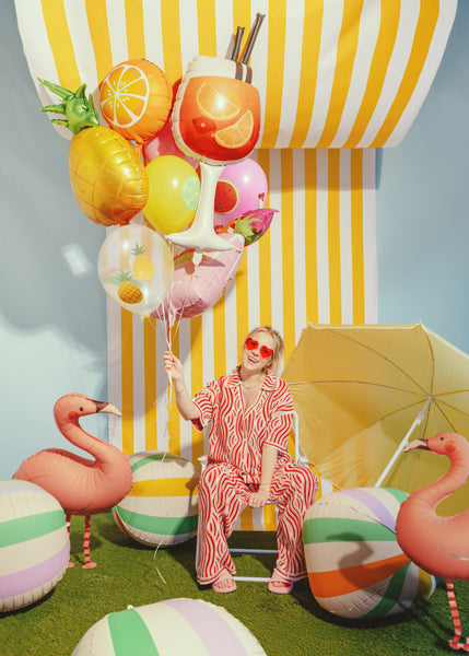 Folija balons Dzēriens 34x100 cm – Krāsains tematiskās ballītes balons