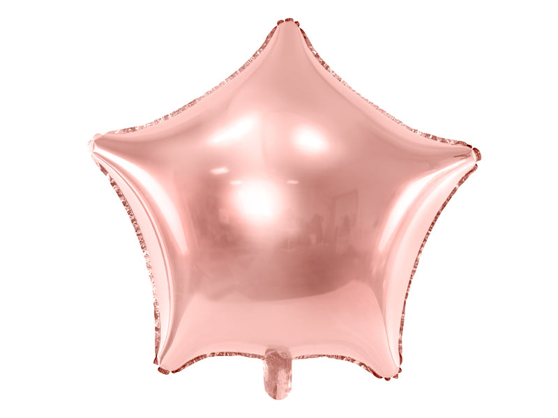 Folija balons Zvaigzne "Rose Gold" 70 cm – Liels metālisks folija balons hēlijam un gaisam