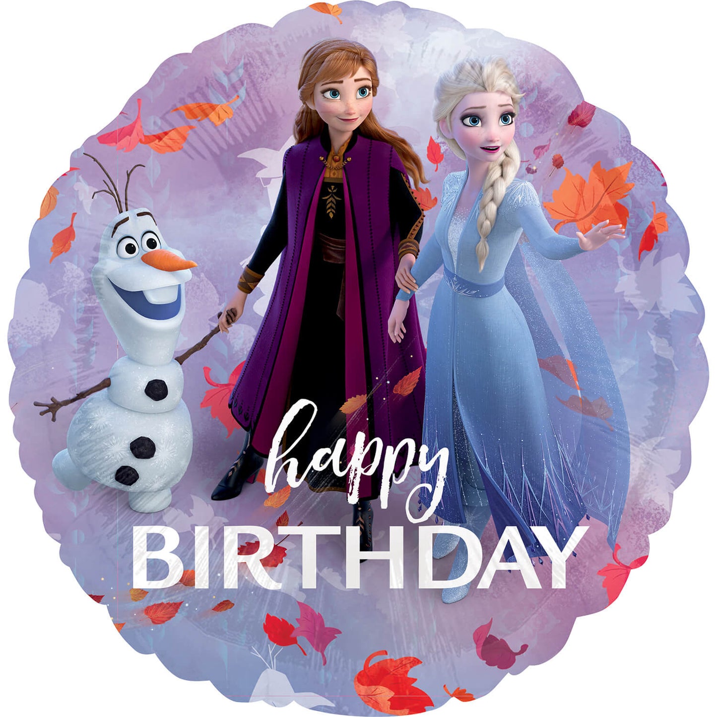 "Frozen 2 Happy Birthday" folija balons 43cm