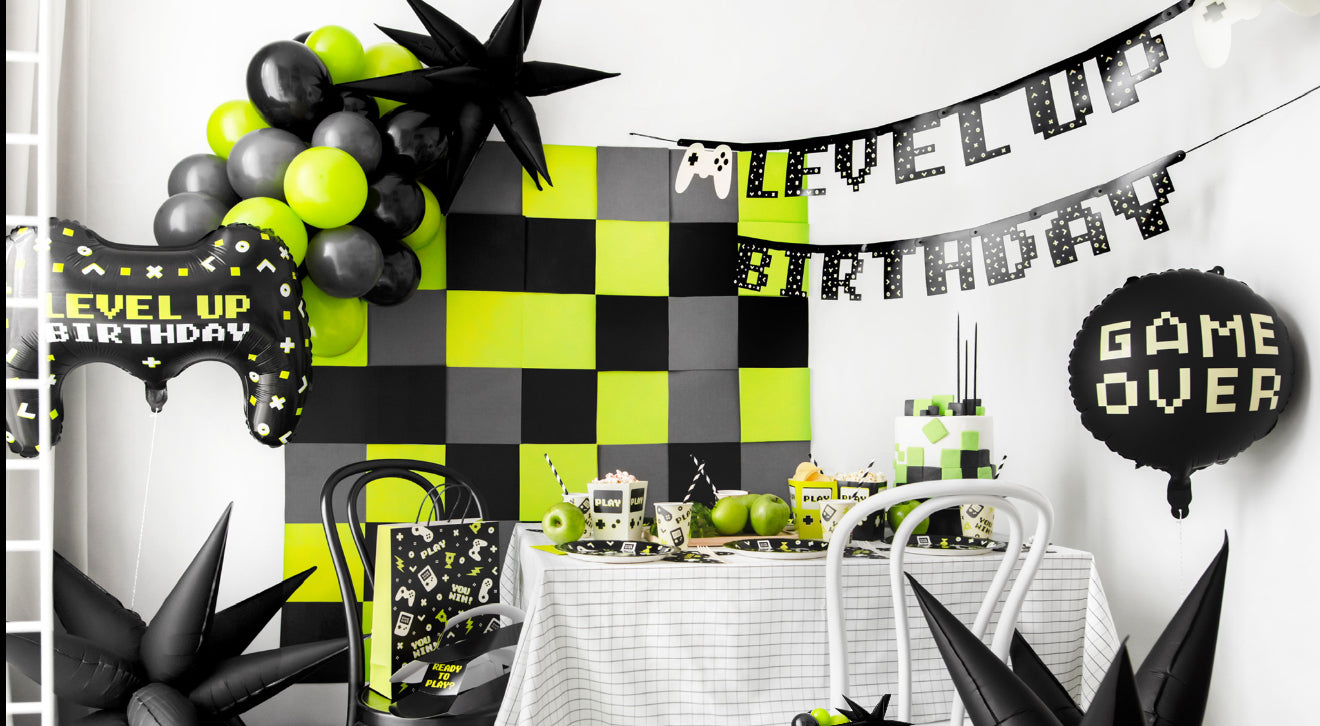 Folijas balons “Gamer over”, 45 cm, melnā krāsā