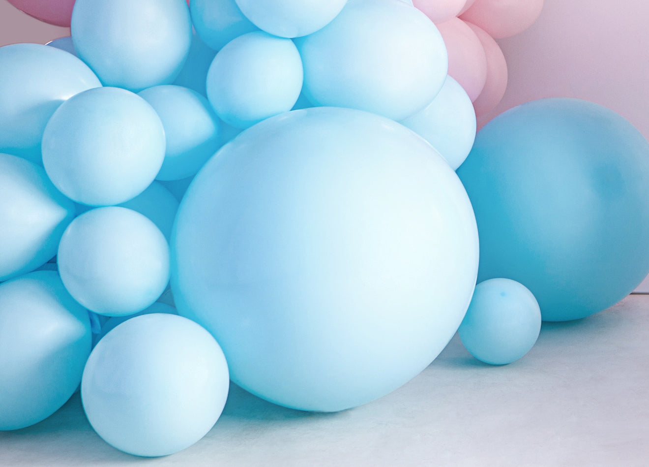 Apaļš balons, 60 cm, "Pastel Light Blue" krāsa