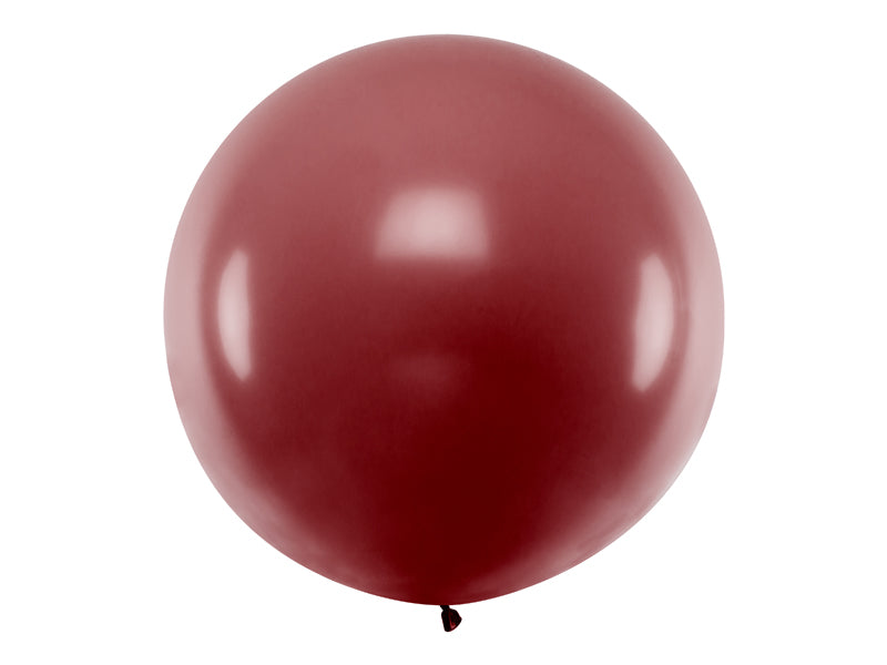 Apaļš balons, 1m,"Pastel Burgundy" krāsa