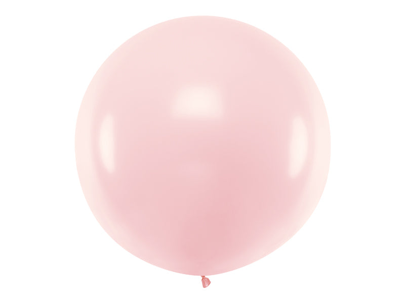Apaļš balons, 1m, "Pastel Pale Pink" krāsa