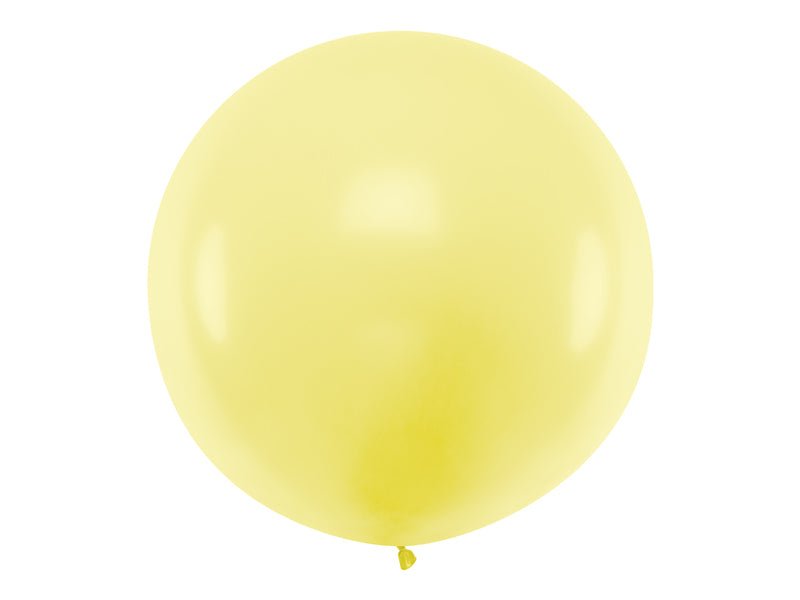 Apaļš balons, 1m, "Pastel Light Yellow" krāsa