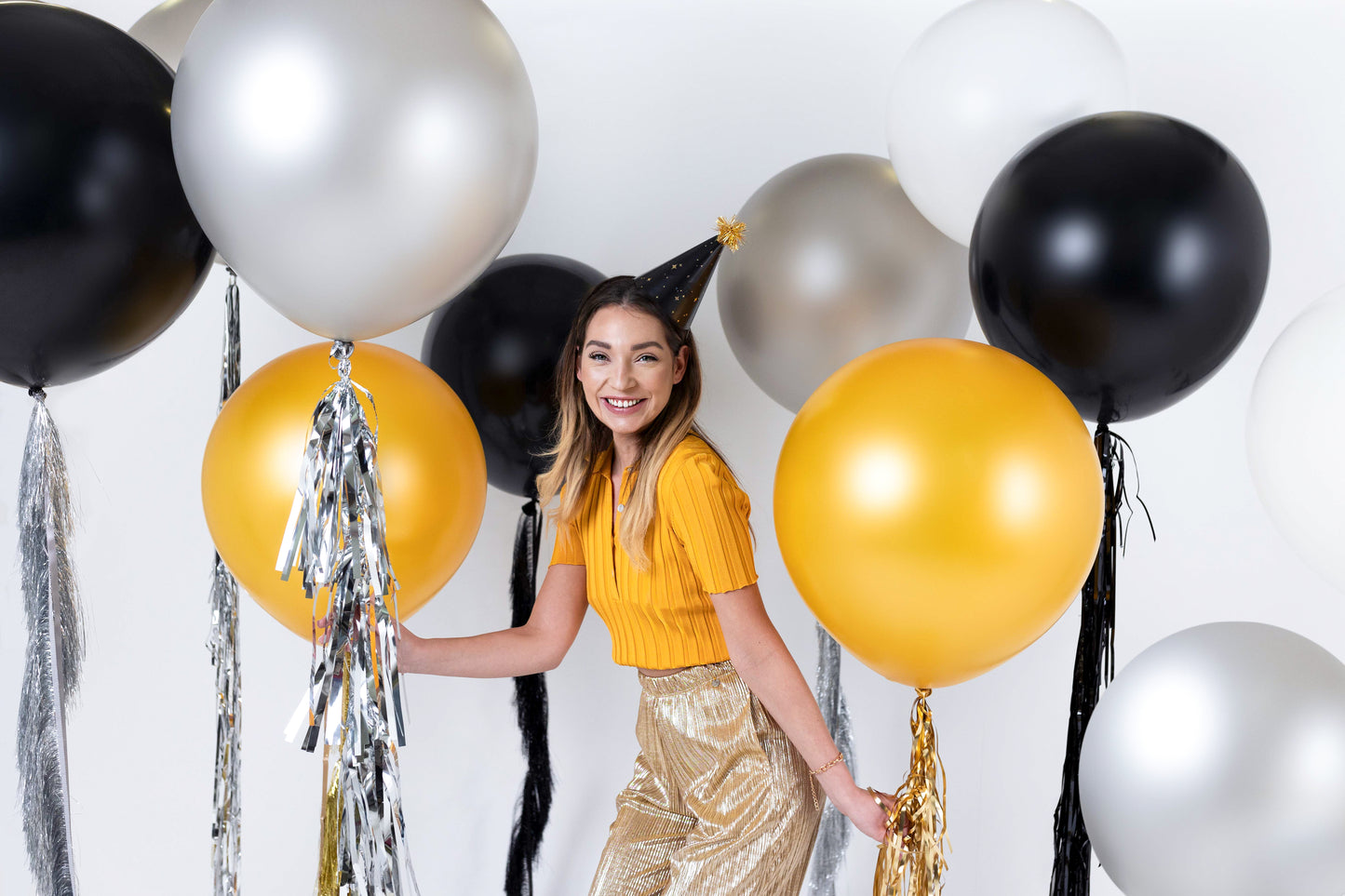 Apaļš balons, 60 cm, "Metallic Gold" krāsa