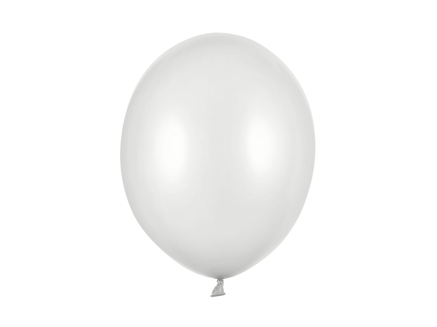 Baloni “Strong” 43 cm, metāliski sudrabaini sniegbalts