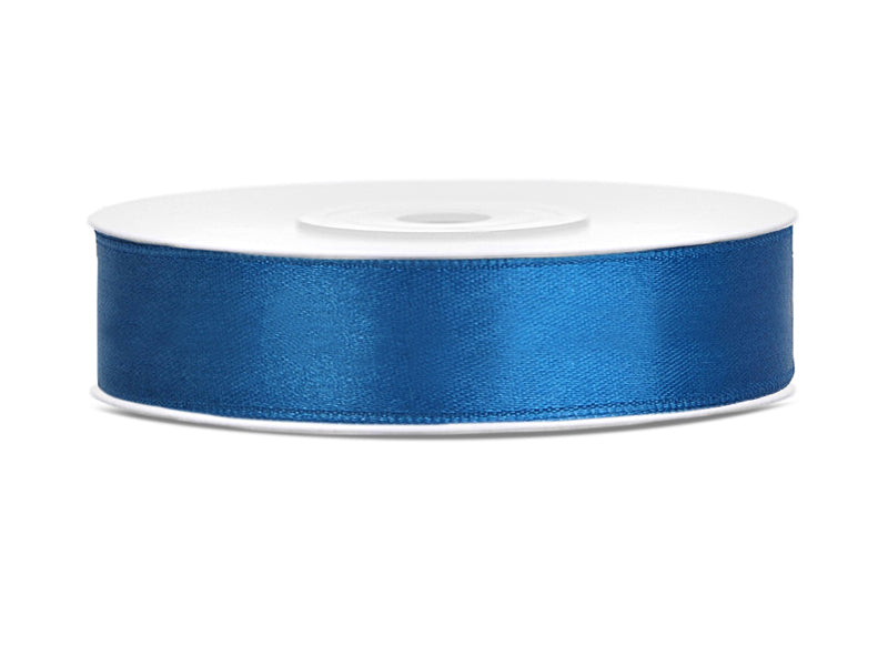 Satīna lente, zila, platums 12 mm / garums 25 m