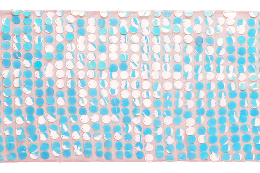 Mirdzoša vizuļu galda lenta 30x213 cm – Iridescent svētku galda dekorācija