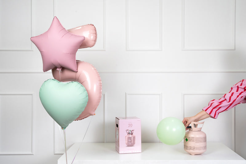 Hēlija balons pudele gaiši rozā – līdz 20 baloniem, 0,15 m³