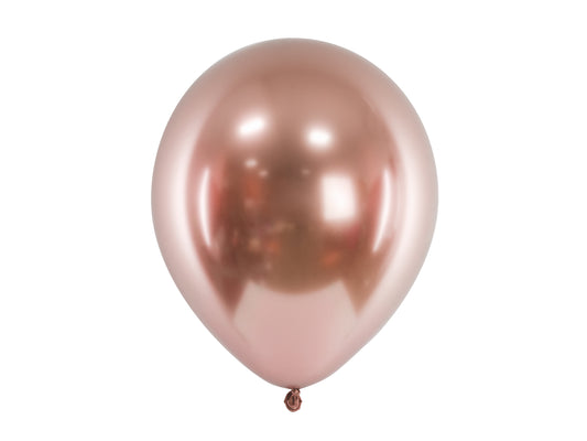 Spīdīgi baloni, 30 cm, rozā zelts