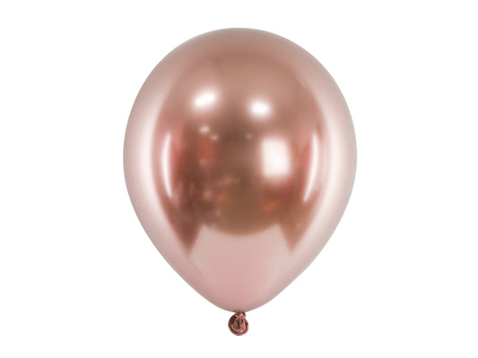 Spīdīgi baloni, 46 cm, rozā zelts