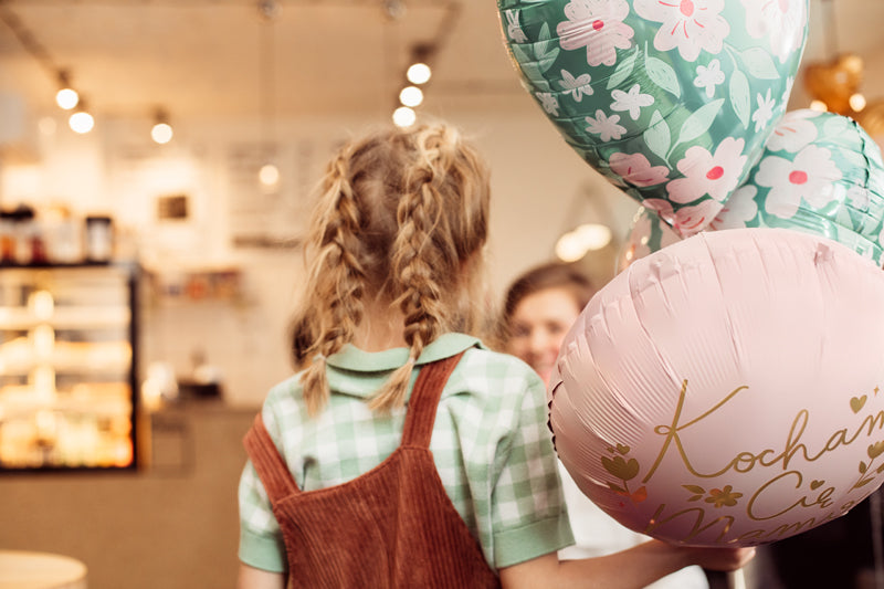 Folija balons sirds ar ziediem (35 cm)
