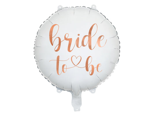 Folijas balons “Bride to be”, 45 cm, baltā krāsā