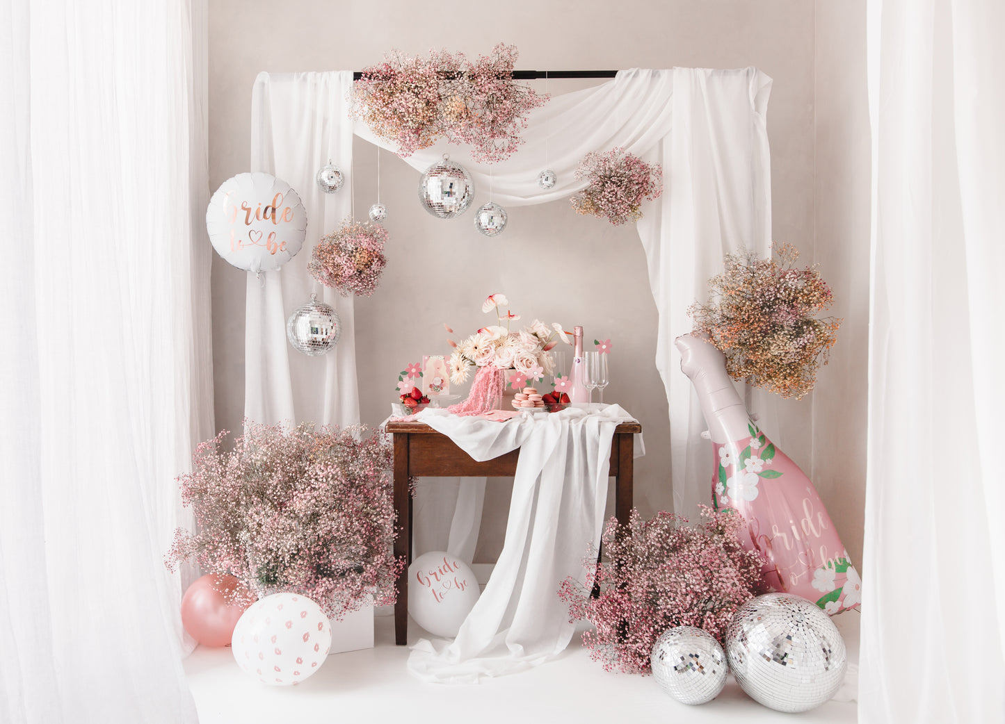 Folijas balons “Bride to be”, 45 cm, baltā krāsā