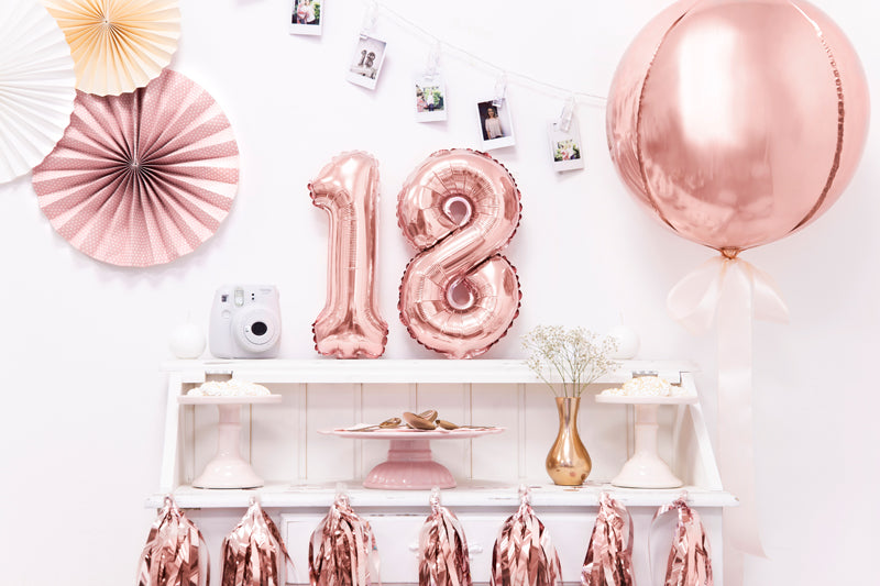 Folija balons Bumba Rose Gold 40 cm – Rozā zelta balons