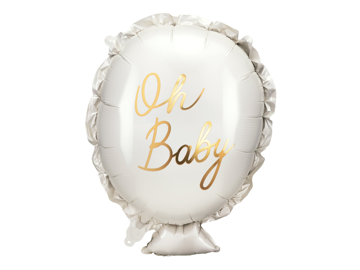 Folijas balons “Oh Baby”, 53 x 69 cm, baltā krāsā