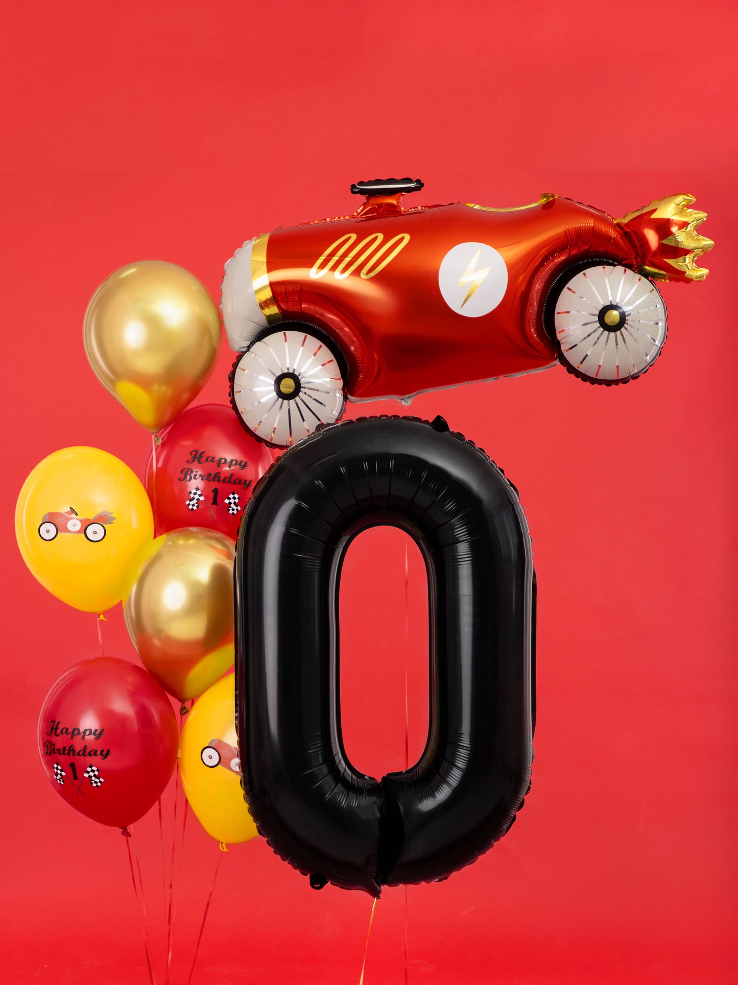Folija balons ar ciparu “0” 86cm, melns