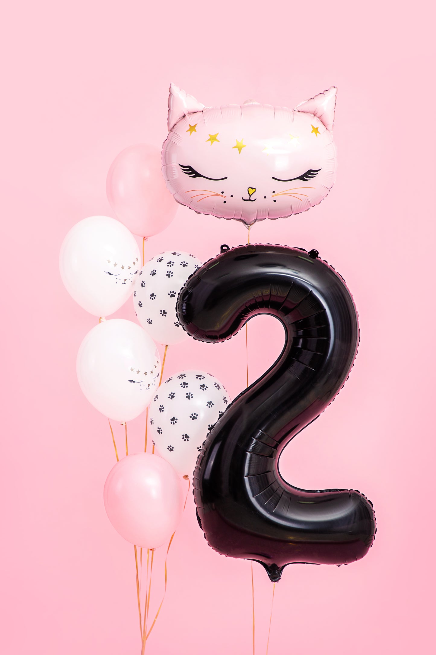 Folija balons ar ciparu “2” 86cm, melns