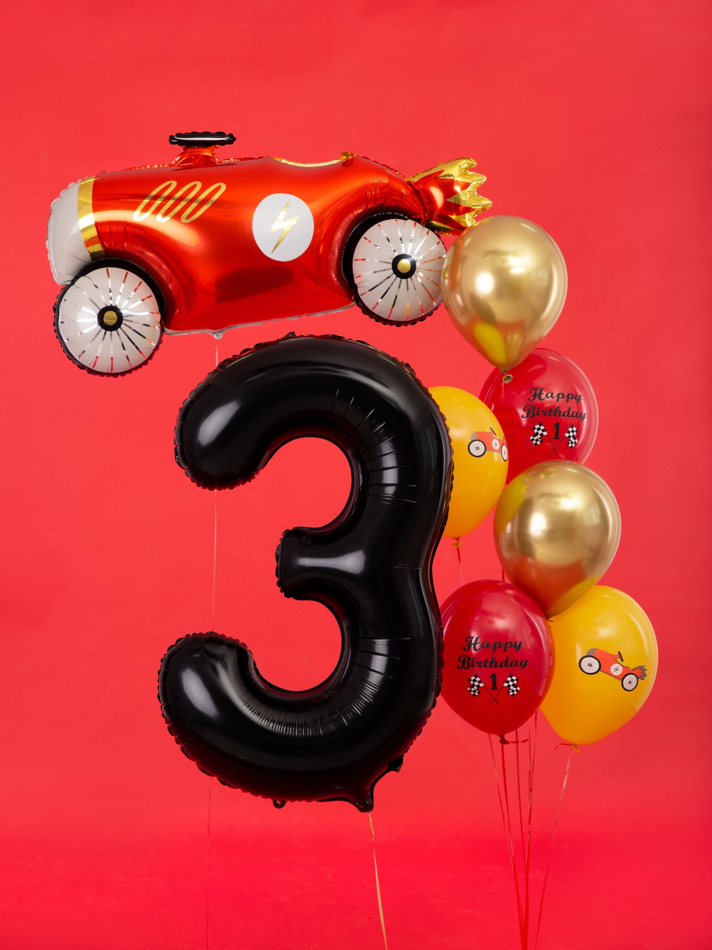 Folija balons ar ciparu “3” 86cm, melns