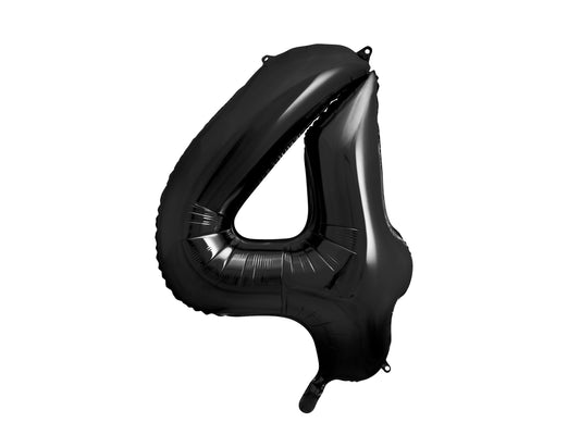 Folija balons ar ciparu “4” 86cm, melns