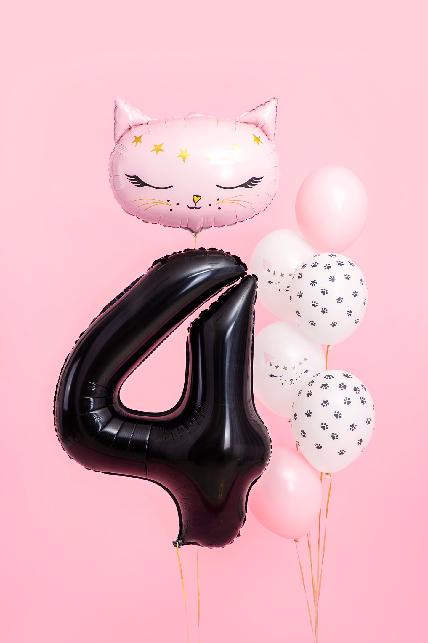 Folija balons ar ciparu “4” 86cm, melns