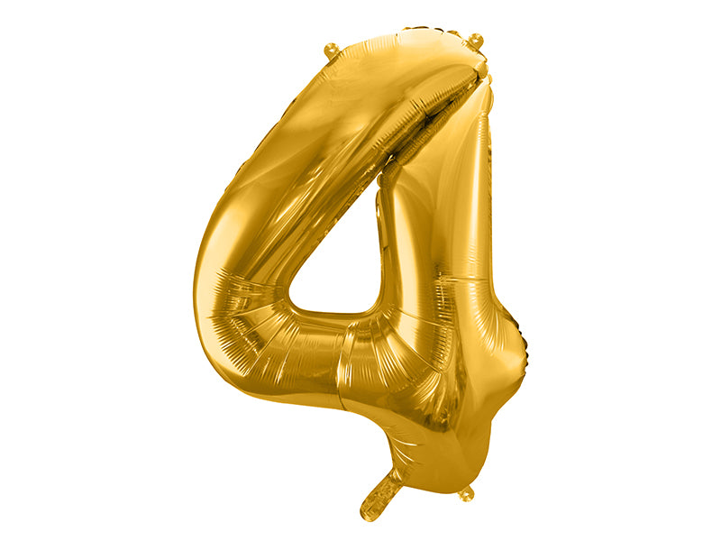 Folija balons cipars 4 zelta (86 cm)