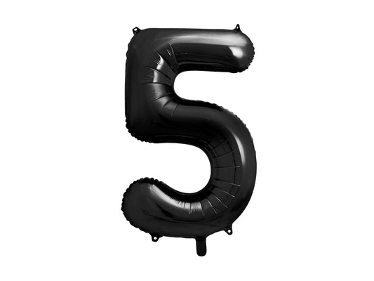 Folija balons ar ciparu “5” 86cm, melns