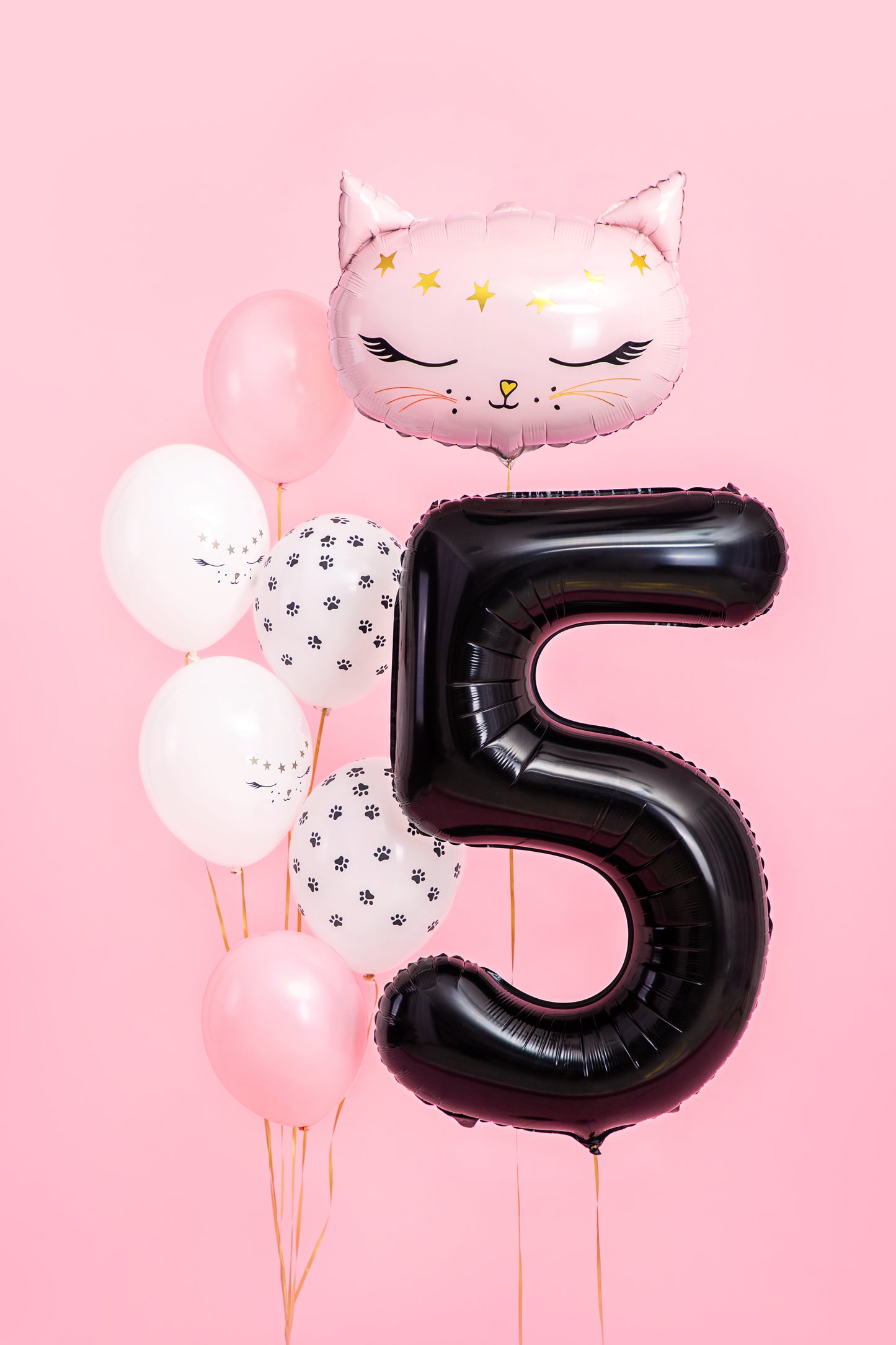 Folija balons ar ciparu “5” 86cm, melns