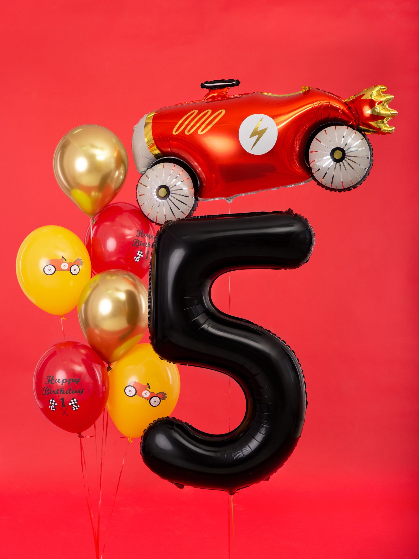 Folija balons ar ciparu “5” 86cm, melns