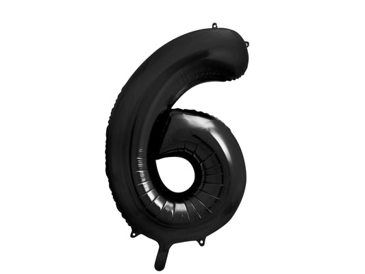 Folija balons ar ciparu “6” 86cm, melns