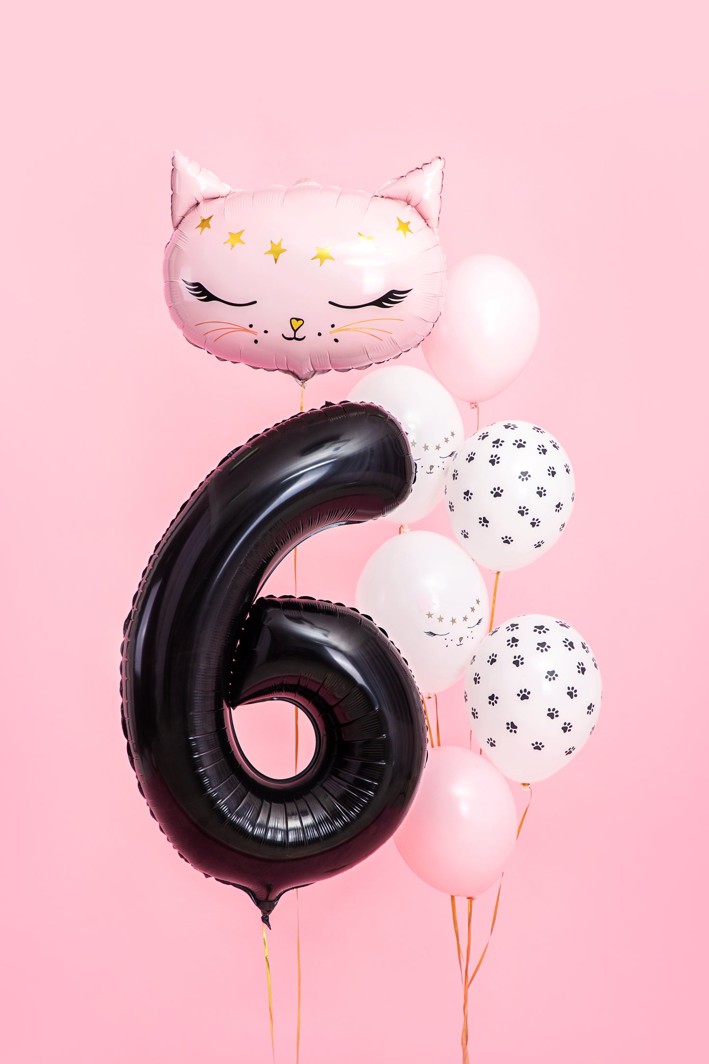 Folija balons ar ciparu “6” 86cm, melns