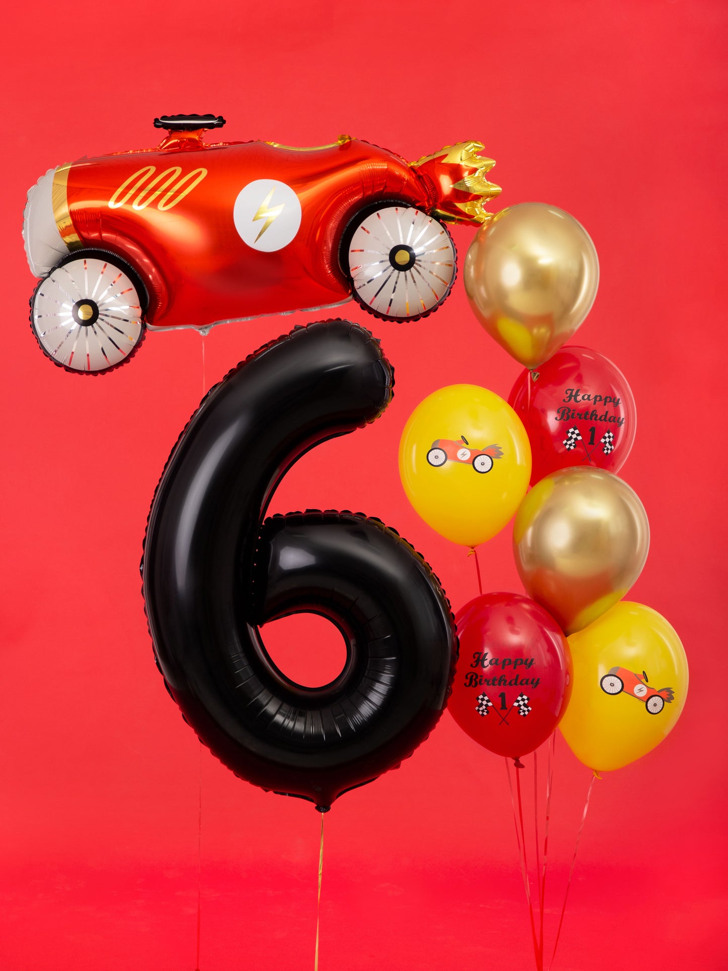 Folija balons ar ciparu “6” 86cm, melns