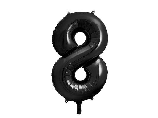 Folija balons ar ciparu “8” 86cm, melns