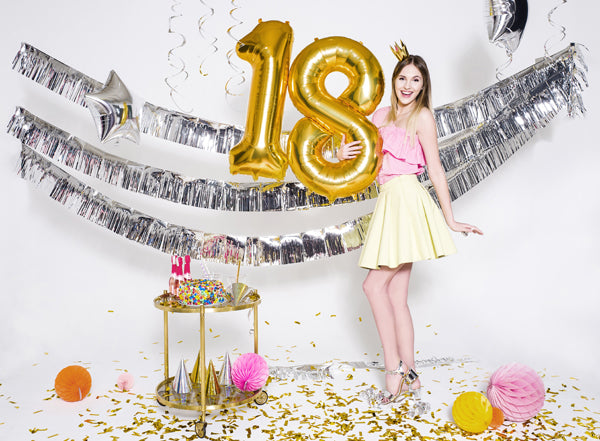 Folija balons cipars 8 zelta (86 cm)