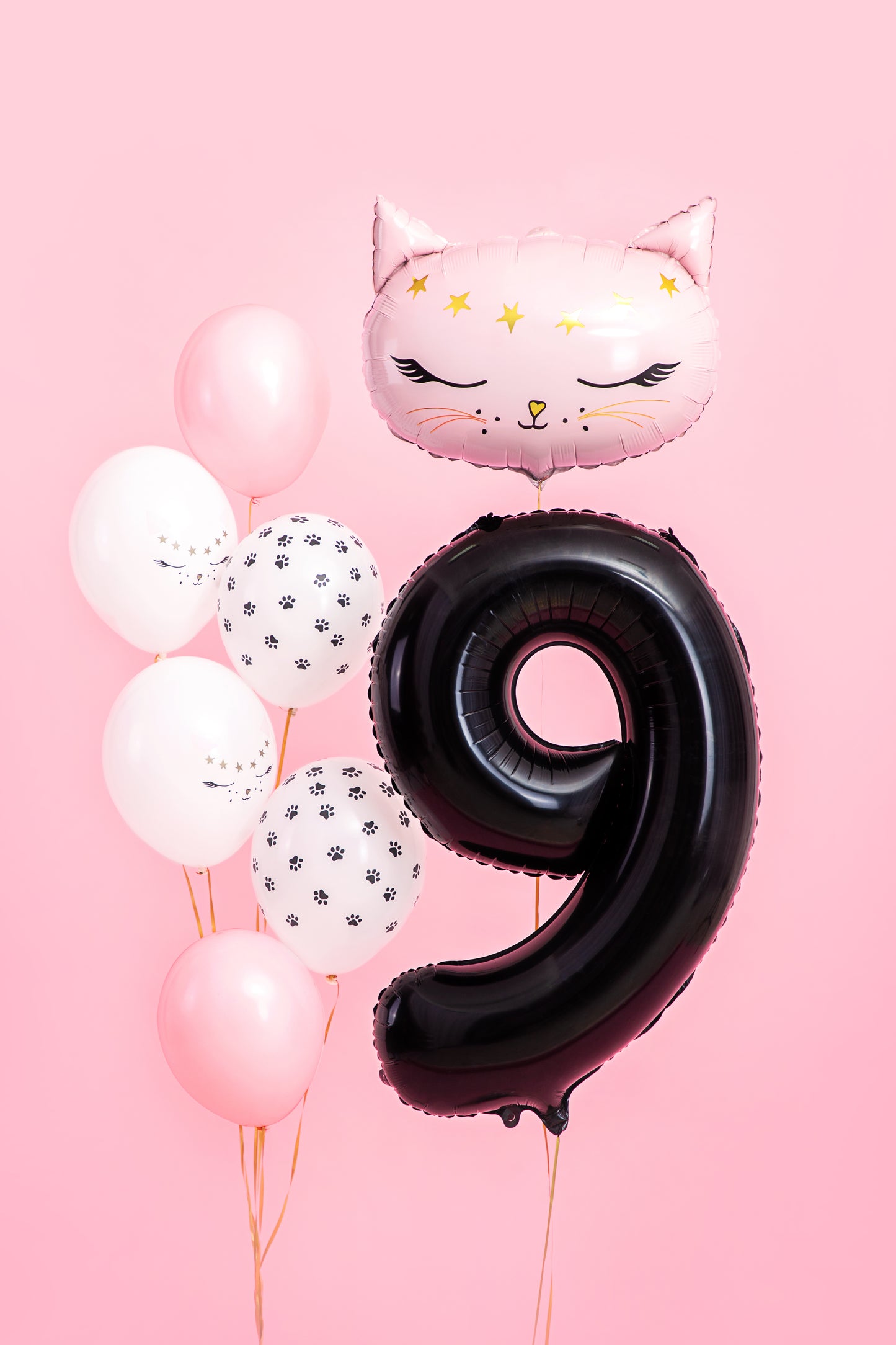 Folija balons ar ciparu “9” 86cm, melns