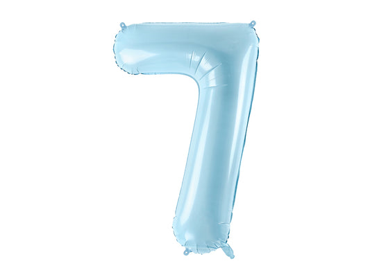 Folija balons cipars 7 gaiši zils (86 cm)