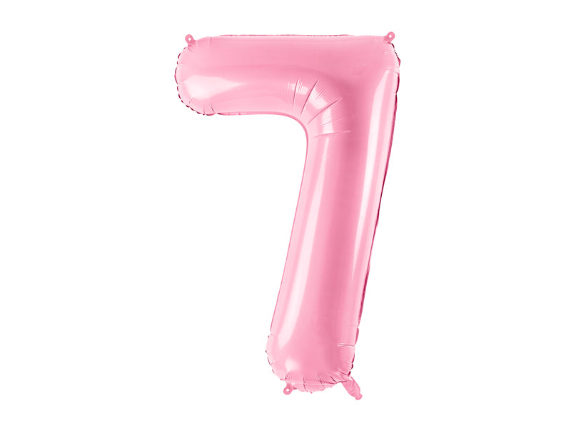 Folija balons cipars 7 rozā (86 cm)