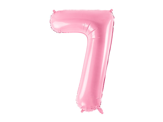 Folija balons cipars 7 rozā (86 cm)