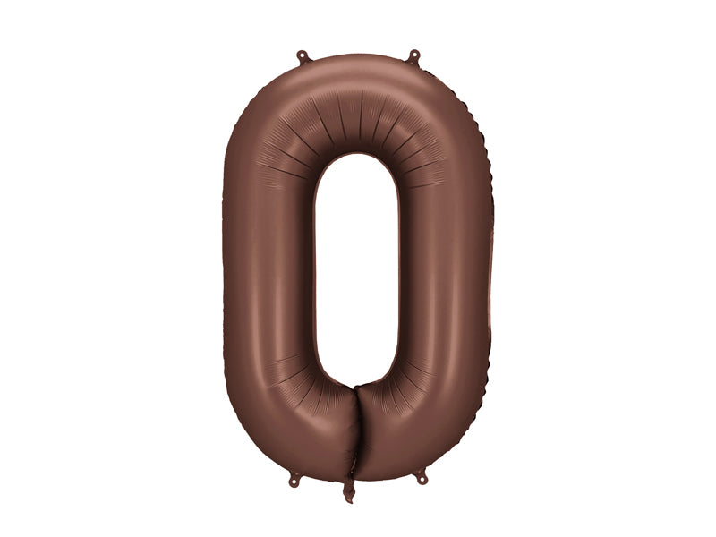 Folija balons cipars 0 mokas krāsā (86 cm)