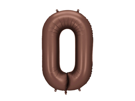 Folija balons cipars 0 mokas krāsā (86 cm)