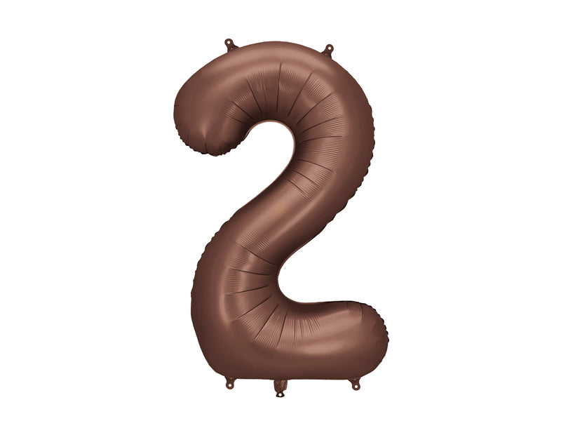 Folija balons cipars 2 mokas krāsā (86 cm)